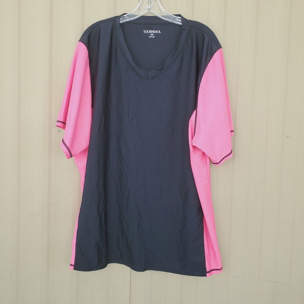 Tournesol v neck short sleeve tee shirt upf 50 cycling 4X